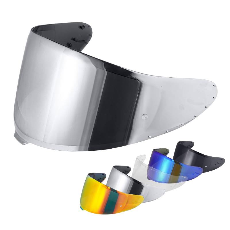 Helmvisier für Z8 NXR2 RF1400 RF-1400 CWR-F2 CWR-F2R,Motorradhelm Visier,Motorrad Windschutz Helm Objektiv Visier (Chrom Silber) von VCOROS