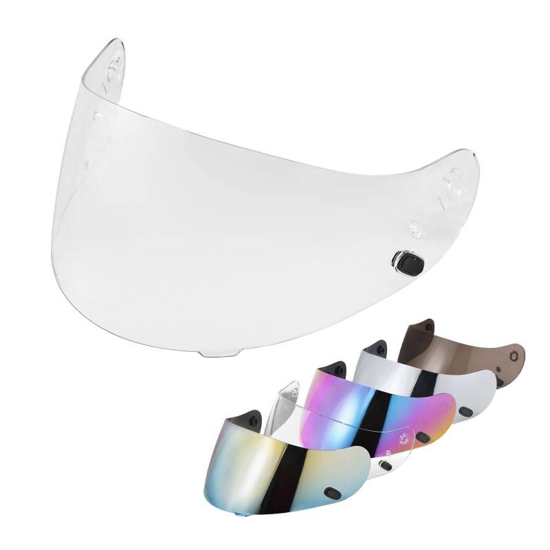 Motorradhelm Visier für HJ-09 CL-15 CL-17 CL-16 CL-SP AC-12 FS-10 CS-R1 IS-16 CS-R2 Integralhelm,Motorrad Windschutz Helm Objektiv,Helm Visier mit Anti-Beschlag-Nagelbefestigung (Klar) von VCOROS