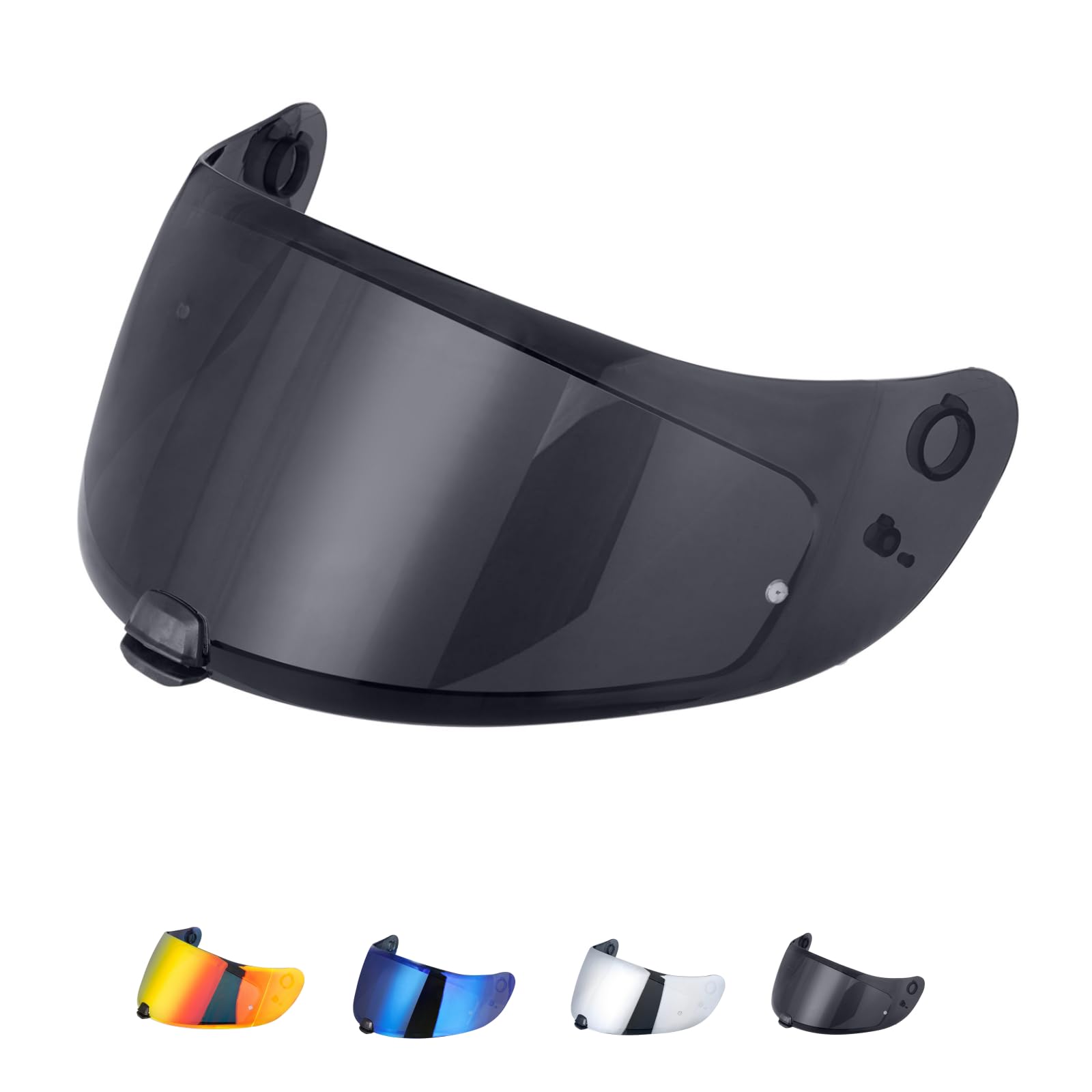 VCOROS Helmvisier für i70 i10 HJ-31,Motorradhelm Visier,Motorrad Windschutz Helm Objektiv Visier,Vollgesichts Helmlinsenvisier Motorradhelm Zube (Schwarz) von VCOROS