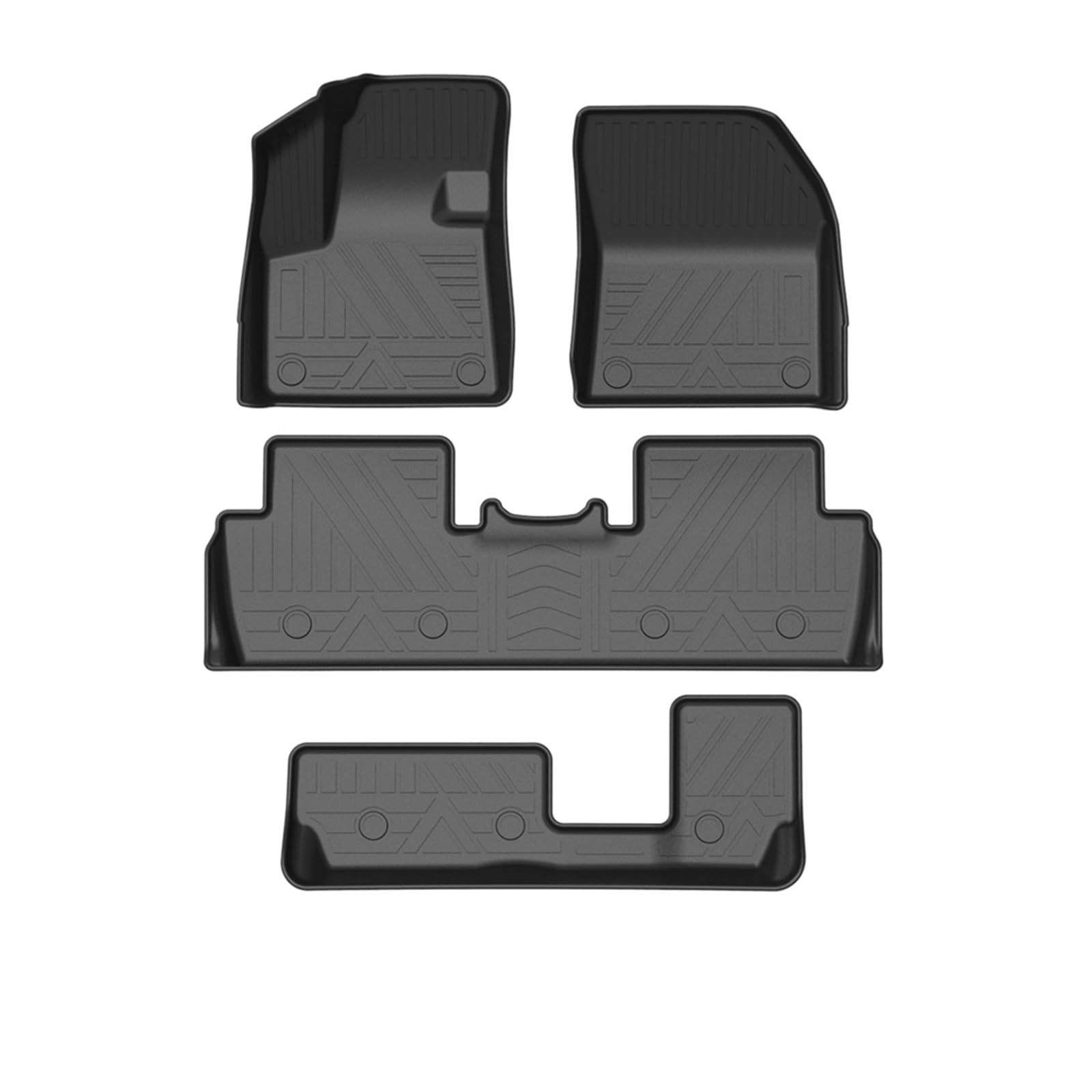 Auto-Fußmatten Allwetter-TPE-Fußmatten Innenzubehör Kompatibel mit Peugeot 5008 T87 2017-2022(7-Seats 4 PCS) von VCYESMUEA