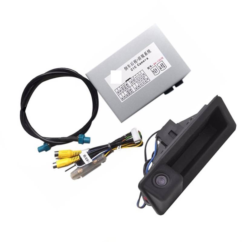 Kompatibel mit BMW X1 X3 X5 X6 2008–2015 CIC-System-Bildschirm-Decoder-Schnittstellenmodul, Backup-Rückfahrkamera-Kits von VCYESMUEA