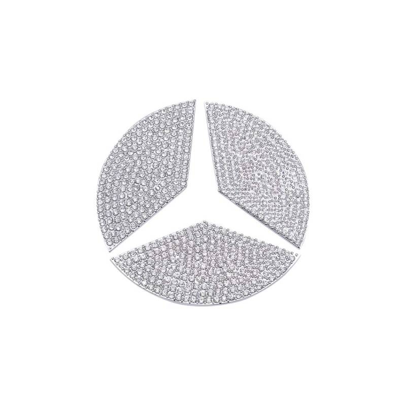 VDARK 3Pcs für Mercedes Benz Bling Lenkrad Emblem Aufkleber Crystal Car Interior Lenkung Logo Dekor Trim Zubehör für Mercedes-Benz W204 W205 W212 W221 CL CLA CLS GLA GLK SL SLK 45mm von VDARK