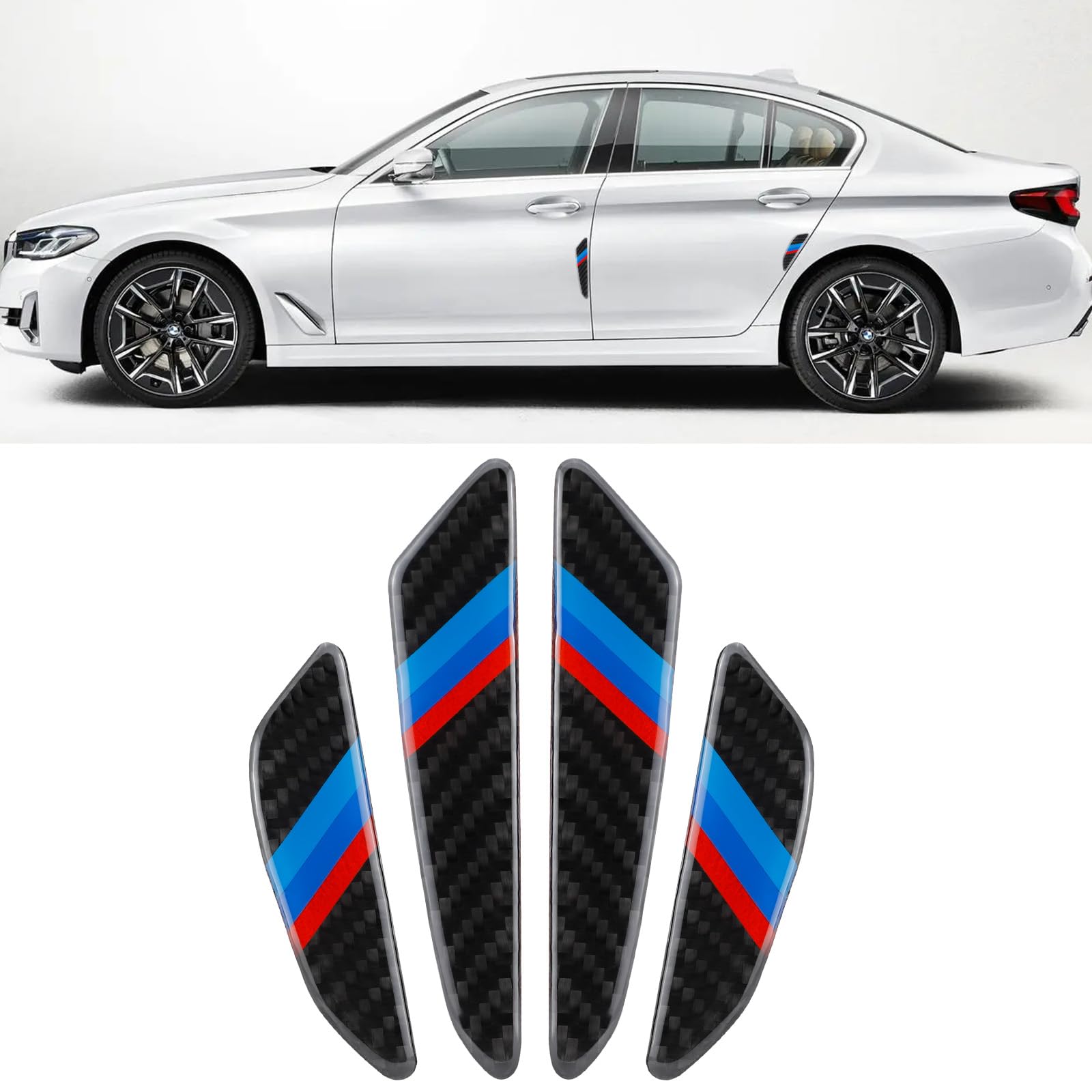 VDARK Auto Türschutz Fahrzeugzubehör Carbon Kantenschutz Scratch Bumper Trim Aufkleber Decals Antikollisions-Kantenschutz für Autotüren, universelle Kratzfeste Zierleiste, Kohlefaser-Textur, 4er-Pack VDARK Auto Türschutz Fahrzeugzubehör Carbon Kantenschutz Scratch Bumper Trim Aufkleber Decals Antikollisions-Kantenschutz für Autotüren, universelle Kratzfeste Zierleiste, Kohlefaser-Textur, 4er-Pack von VDARK