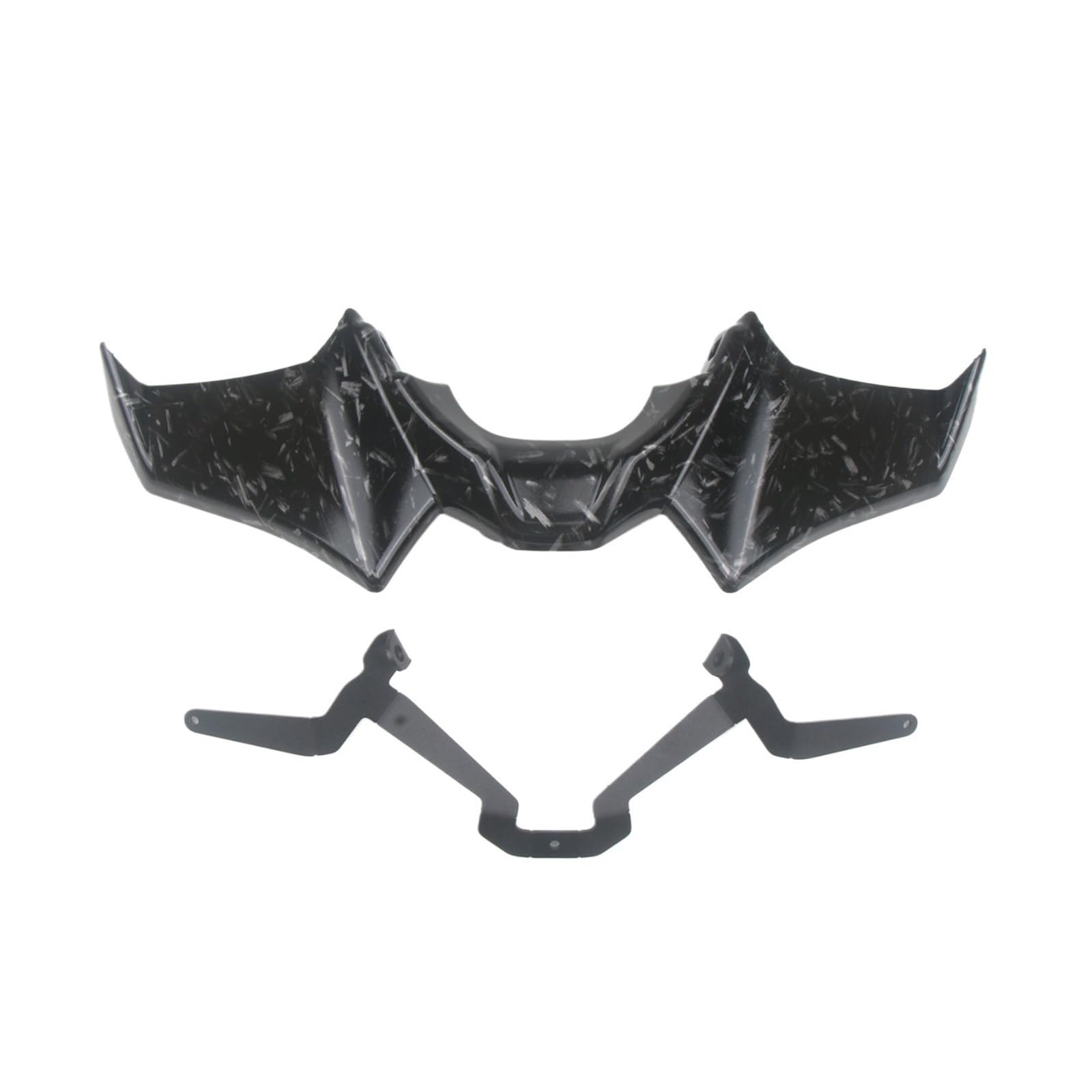 VDFNGFD Motorrad Zubehör Schwarz Naked Front Downforce Spoiler Winglet Aerodynamischer Flügel Kit Spoiler Kompatibel mit YAMAHA MT 07 2021 2022 2023(Forging Textur) von VDFNGFD