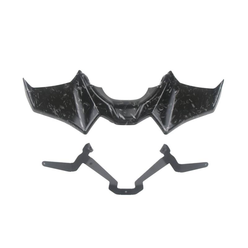 VDFNGFD Motorrad Zubehör Schwarz Naked Front Downforce Spoiler Winglet Aerodynamischer Flügel Kit Spoiler Kompatibel mit YAMAHA MT 07 2021 2022 2023(Forging Textur) von VDFNGFD