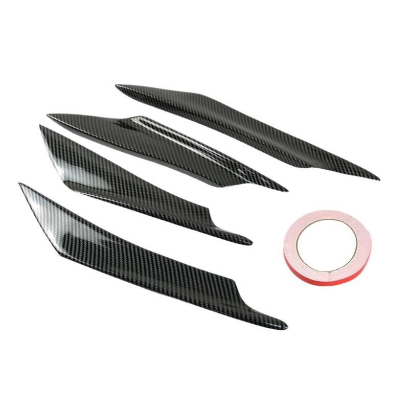 VDFNGFD Spoiler Universal Motorrad Winglet Frontflügel Luftableiter Kit 4PCS Kohlefaser Kompatibel mit Yamaha R3 Suzuki Kawasaki H2 Scooter(Carbon Color) von VDFNGFD