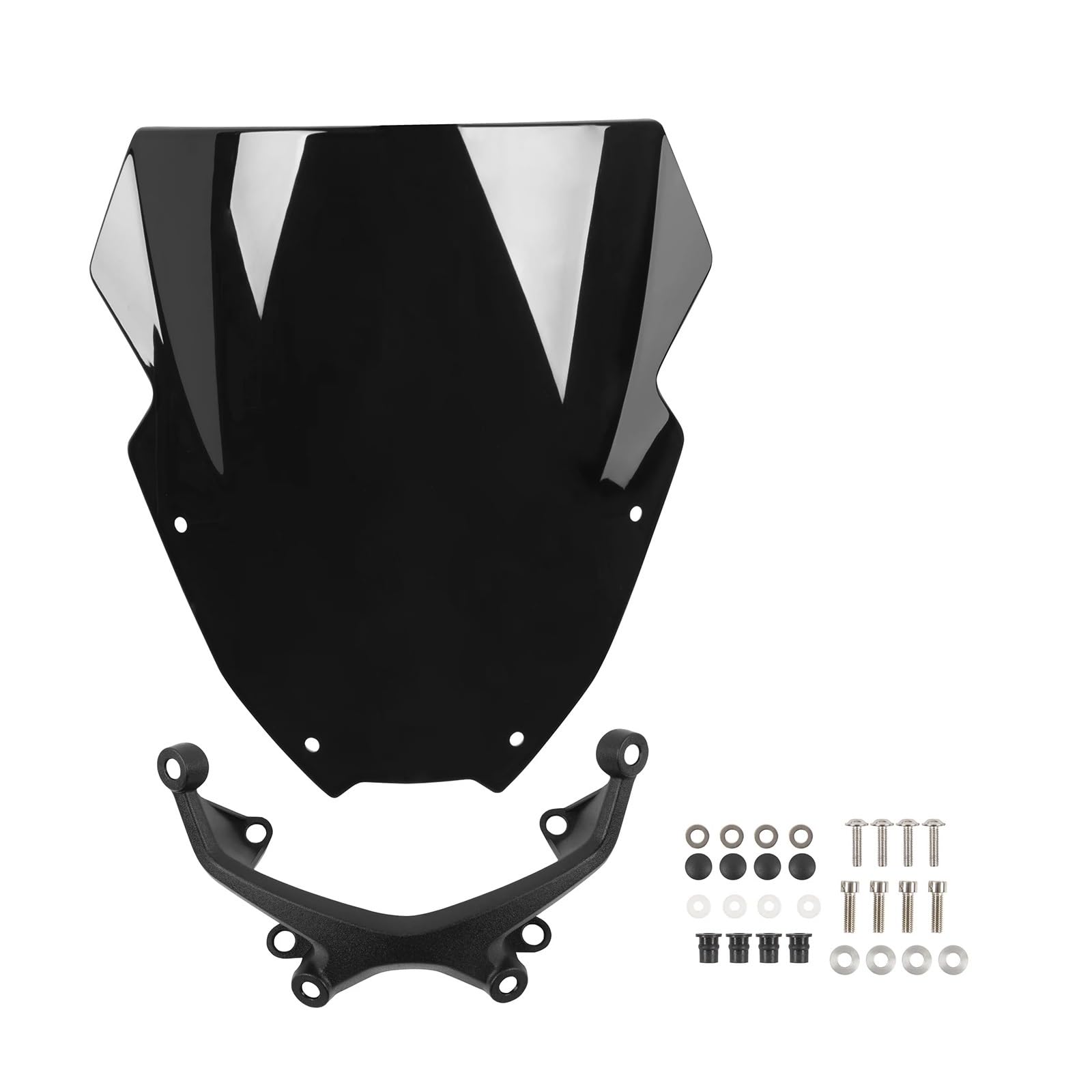 VDFNGFD Windschutzscheibe kompatibel mit Yamaha MT-09 MT 09 MT09 SP 2021 2022 2023 Windabweiser Spoiler Windschutzscheibe Motorradverkleidung Windschutz (schwarz) von VDFNGFD