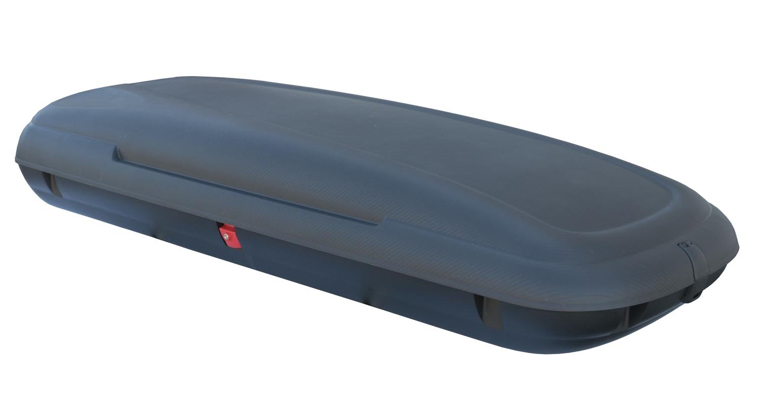 Dachbox VDPCA480 480 Ltr carbonlook + Stahl Dachträger Menabo Tema kompatibel mit VW E-up (Steilheck 5 Türer) ab 2014 von VDP