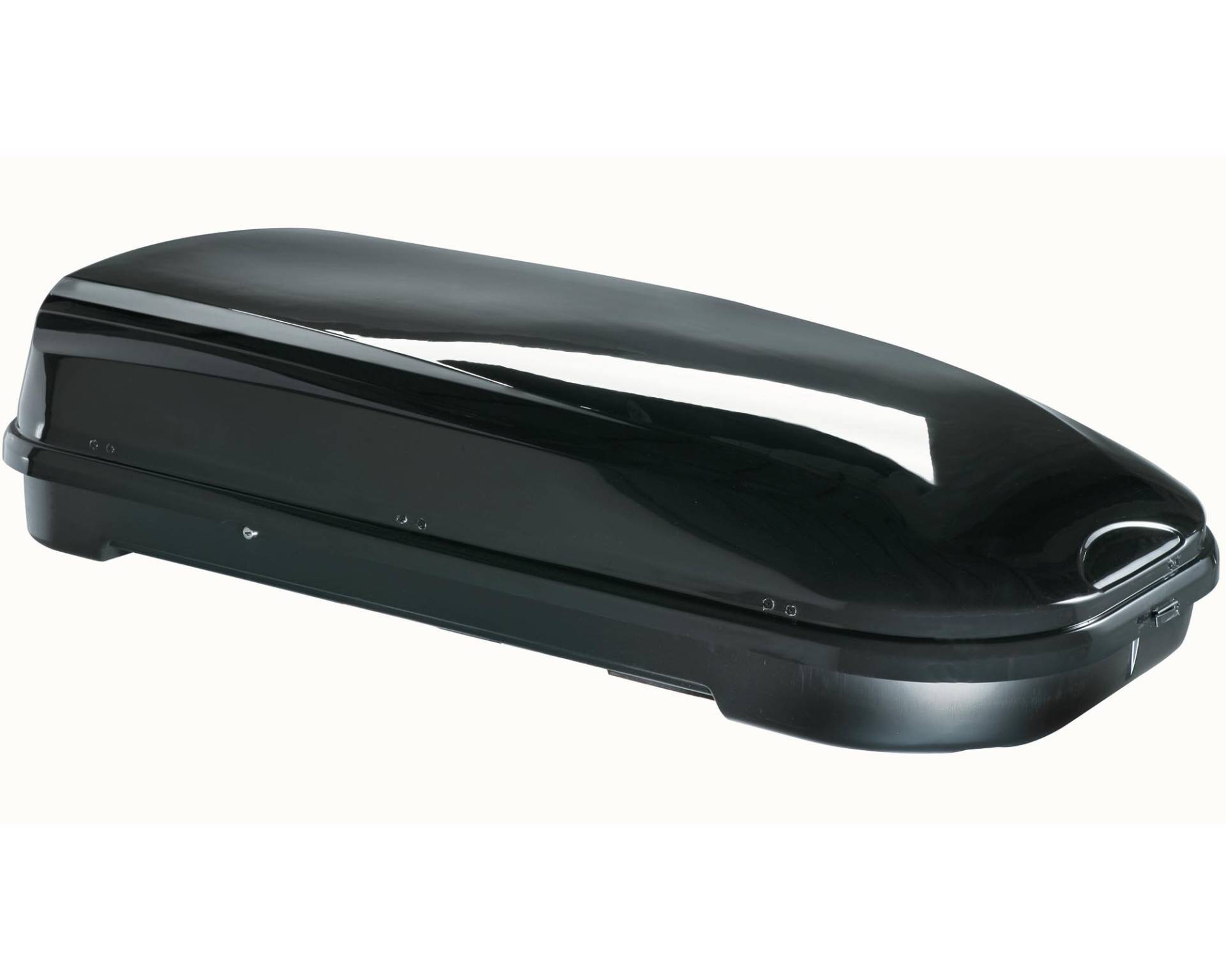 Dachbox VDPFL580 580Ltr schwarz glänzend + Dachträger CRV107A kompatibel mit Volvo XC90 (5 Türer) ab 2015 von VDP