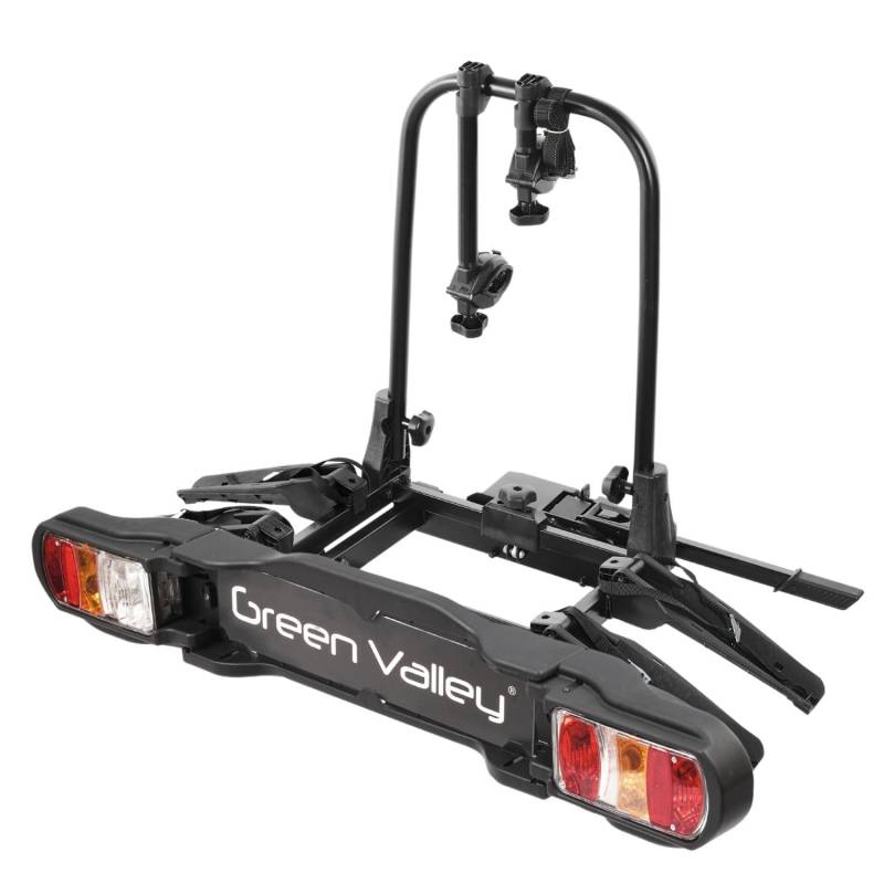 VDP eBike Fahrradträger für Anhängerkupplung Fahrrad Heckträger Radträger - Discovery 2 - für 2 Fahrräder - 60kg Zuladung - am Fahrzeug klappbar - kompaktes Faltmaß - TÜV von VDP
