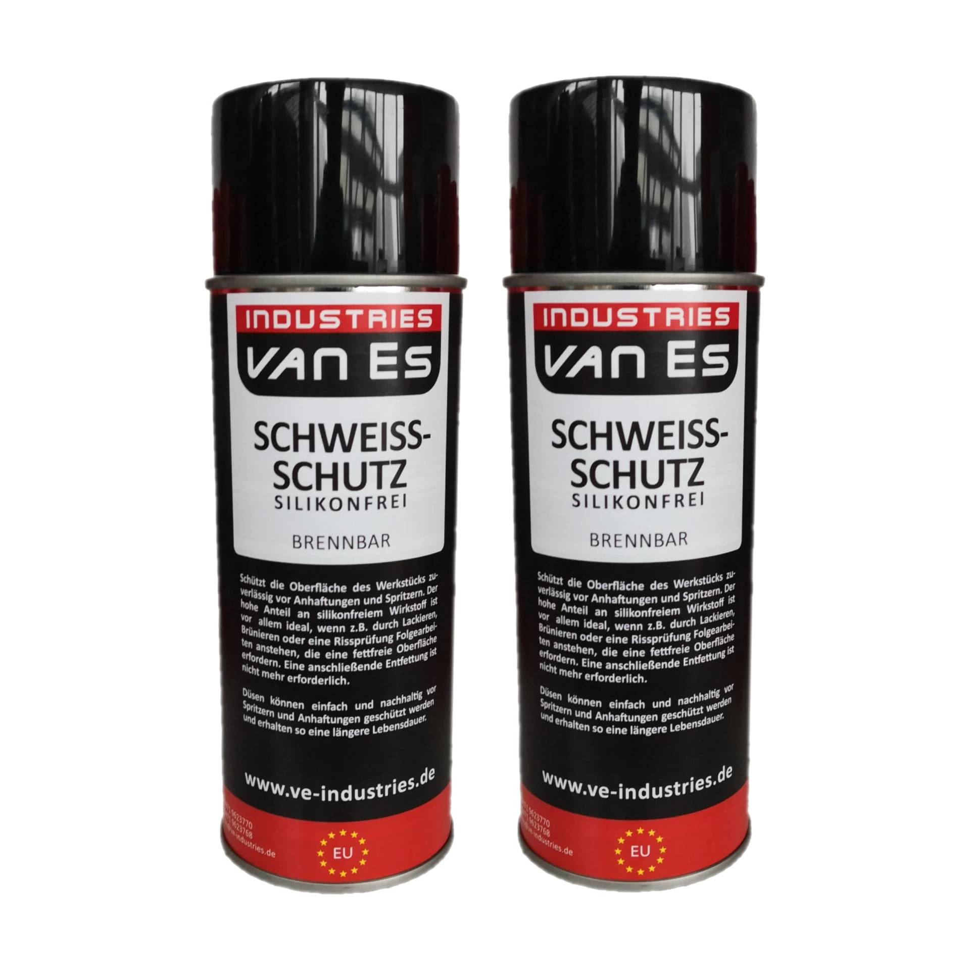 VE-INDUSTRIES 2X Schweißschutz-Spray 400ml siliconfreier Schutz Schweiß-Trennspray von VE-INDUSTRIES