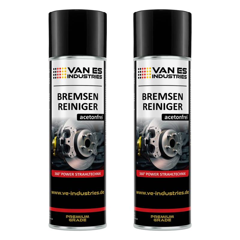 VE-INDUSTRIES Bremsenreiniger 500ml 360° Power-Strahltechnik Teilereiniger Entfetter Sprühdose Acetonfrei Spraydose (2) von VE-INDUSTRIES