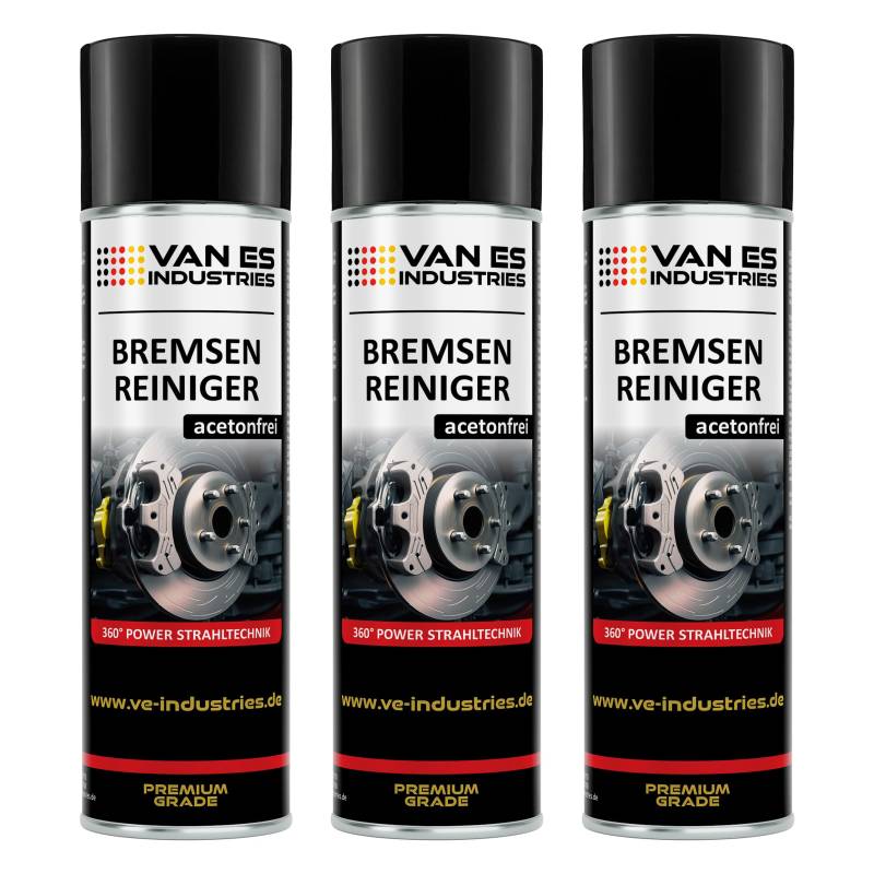 VE-INDUSTRIES Bremsenreiniger 500ml 360° Power-Strahltechnik Teilereiniger Entfetter Sprühdose Acetonfrei Spraydose (3) von VE-INDUSTRIES