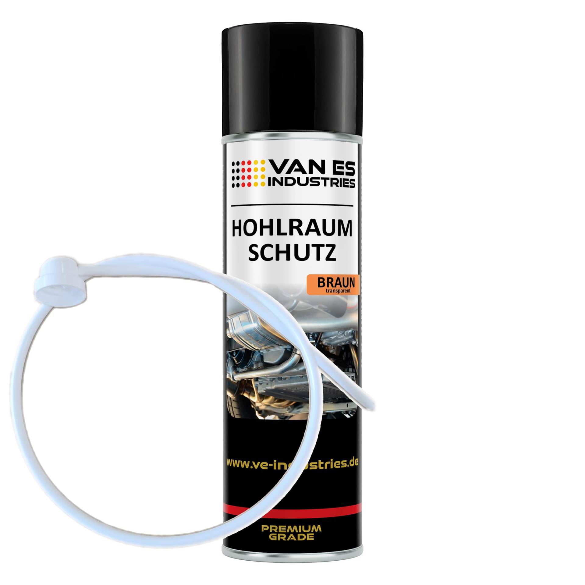 VE-INDUSTRIES Hohlraumversiegelung Spray Konservierung Wachs + SONDE 500ml braun von VE-INDUSTRIES