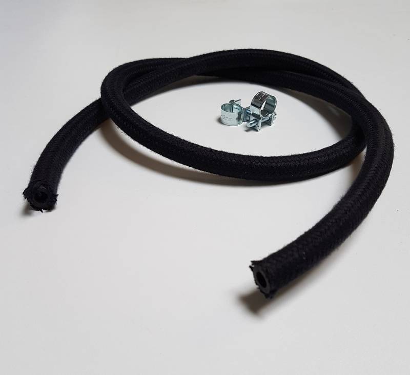 VE-Professional Kraftstoffschlauch Textilumflechtung Diesel Benzinschlauch mit Schlauchschellen (ID 6mm x AD 11mm) von VE-INDUSTRIES