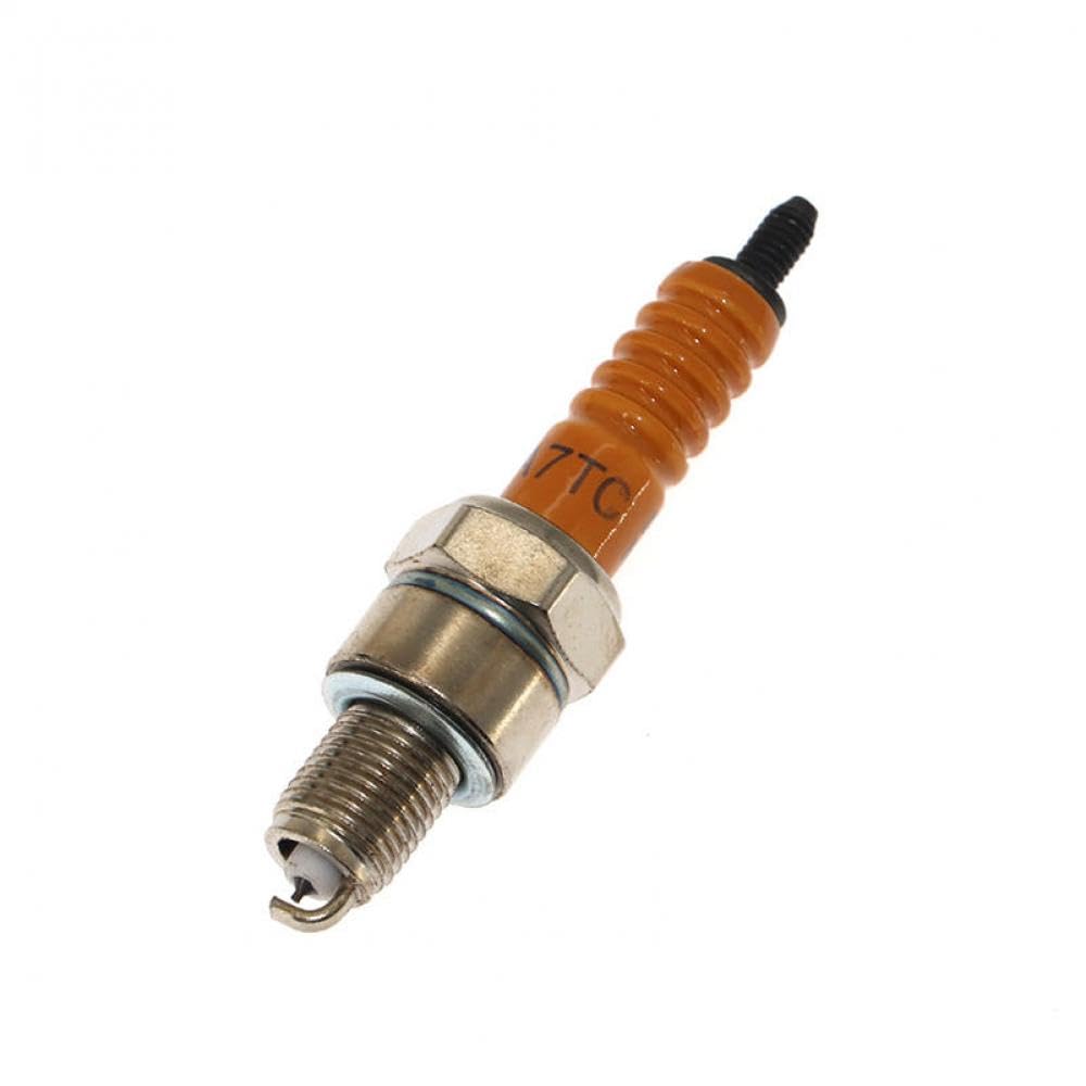 A7TC Zündkerze 10 mm kompatibel mit Dirt Bikes Mopeds Gy6 50cc 70cc 90cc 125cc 150cc und ATVs(Orange) von VEARZRQI