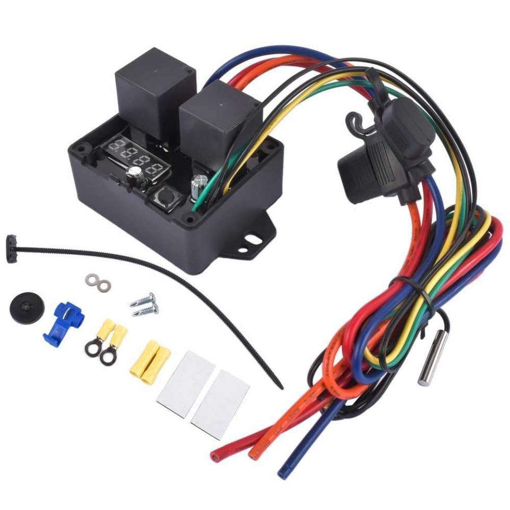 Einstellbare Digitale Kühlerlüfters Schaltkit Kompatibel mit 12V- und 24 -V -Systeme schalten Einstellbare Digitale Kühlerlüfters Schaltkit Kompatibel mit 12V- und 24 -V -Systeme schalten von VEARZRQI