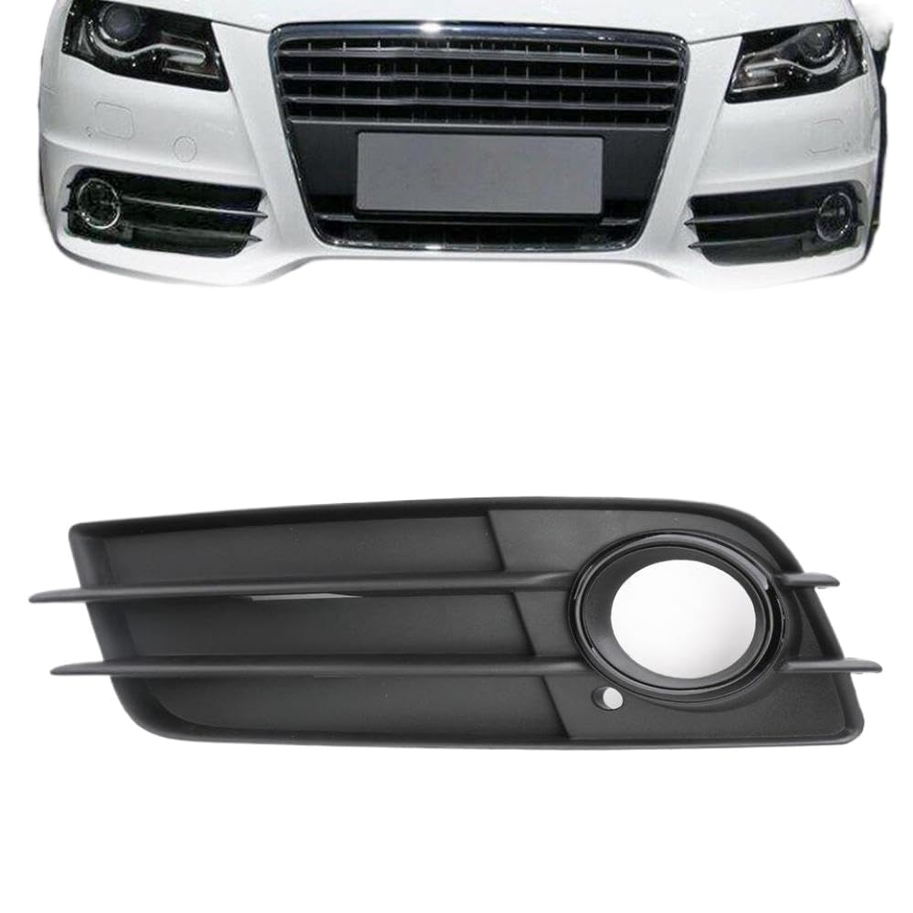 Mattes schwarzes Nebel-Lichtkühler Kompatibel mit Linke oder rechte Seite S-Line-Stil-Stoßfänger kompatibel mit A4 B8 Models 2008 bis 2012(Left) von VEARZRQI