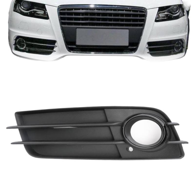 Mattes schwarzes Nebel-Lichtkühler Kompatibel mit Linke oder rechte Seite S-Line-Stil-Stoßfänger kompatibel mit A4 B8 Models 2008 bis 2012(Right) von VEARZRQI