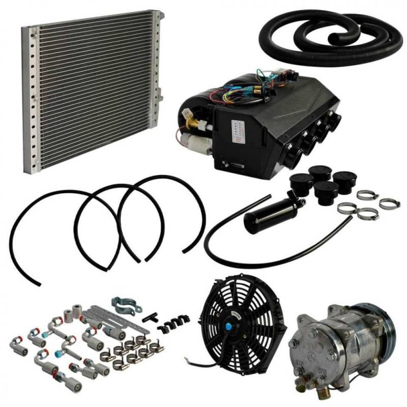Universal 12 V unter Dash Klimaanlage Aluminium-Spulenmodell AP03 404-000 von VEARZRQI