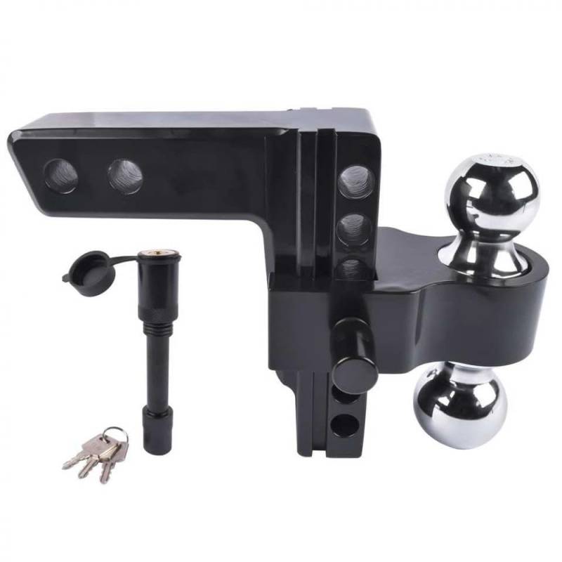 Universelle einstellbare Anhängerkupplung Kompatibel mit 2 -Zoll -Empfänger 6 Zoll Drop Rise Aluminium Design 12500 lbs Kapazität Kompatibel mit LKWs oder Wohnmobile von VEARZRQI
