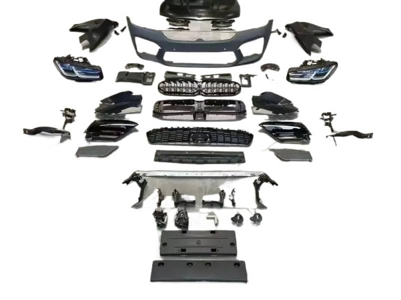 Vorder- und hintere Stoßstangen im G30 M5 -M5 -Body -Kit mit 5er -Serien -Kit mit Scheinwerfern Rücklichtern und Kühlergrill von VEARZRQI