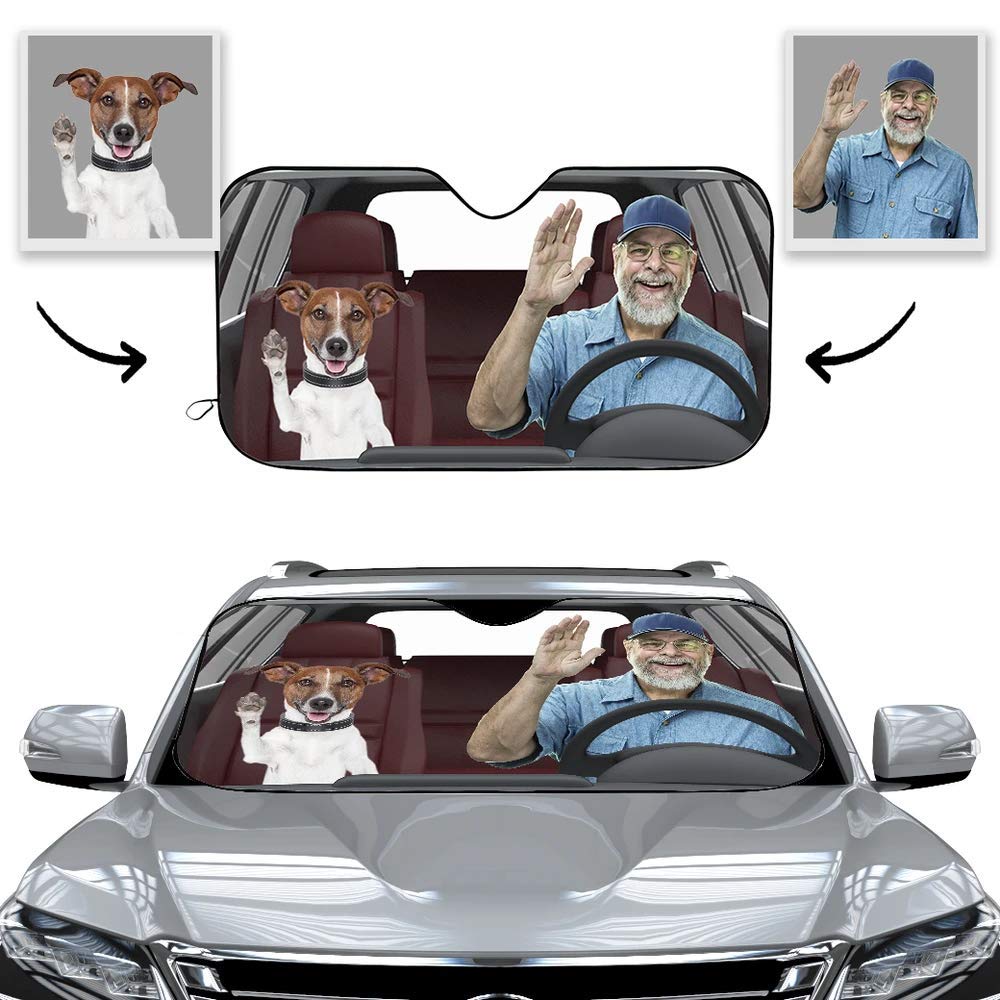Personalisierte Frontscheibenabdeckung mit Foto Visierschutz Scheibenfrostschutz gegen Sonnen Schnee EIS Frost Universell für Autos und SUV Winter Sommer Lustiges Geschenk 76 x 140 cm Personalisierte Frontscheibenabdeckung mit Foto Visierschutz Scheibenfrostschutz gegen Sonnen Schnee EIS Frost Universell für Autos und SUV Winter Sommer Lustiges Geschenk 76 x 140 cm von VEELU