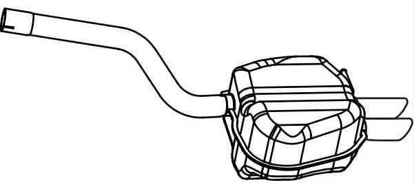 VEGAZ Endschalldämpfer VW VS-558 1K5253609BC,1K5253609BL,5C6253609J Endtopf,Auspuff Endtopf,Nachschalldämpfer,ESD von VEGAZ