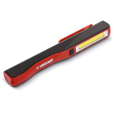 Velamp Taschenlampe LED COB 2W + Taschenlampe 1W, Magnetclip, Stiftform von VELAMP