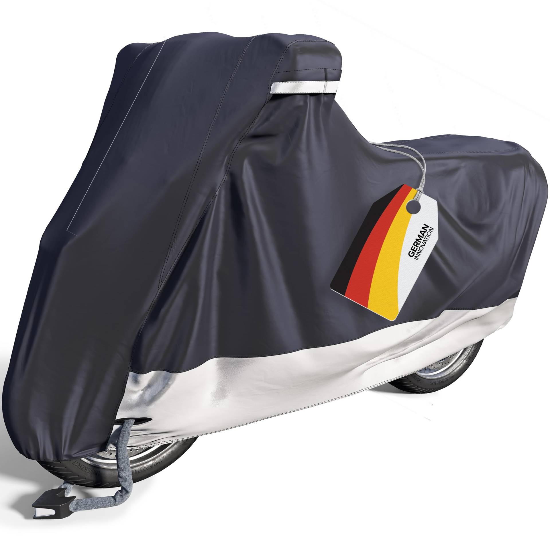 VELMIA Motorrad Abdeckplane - Extrem Hitzebeständig Bis 300° - Winterfest für In- & Outdoor, Vespa, Moped - Motorradgarage VELMIA Motorrad Abdeckplane - Extrem Hitzebeständig Bis 300° - Winterfest für In- & Outdoor, Vespa, Moped - Motorradgarage von VELMIA