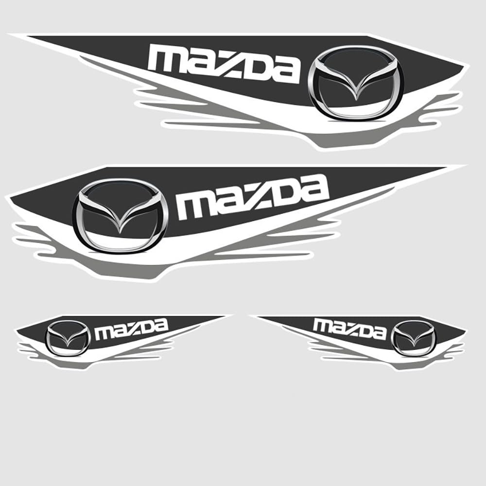 Auto Buchstaben Aufkleber, Für Mazda 2 3 5 6 Axela B-Series Biante BT-50 CX-3 CX-30 CX-4 CX-5 CX-50 CX-60 Buchstabe Aufkleber Abzeichen Auto Styling Außendekoration von VELOMY