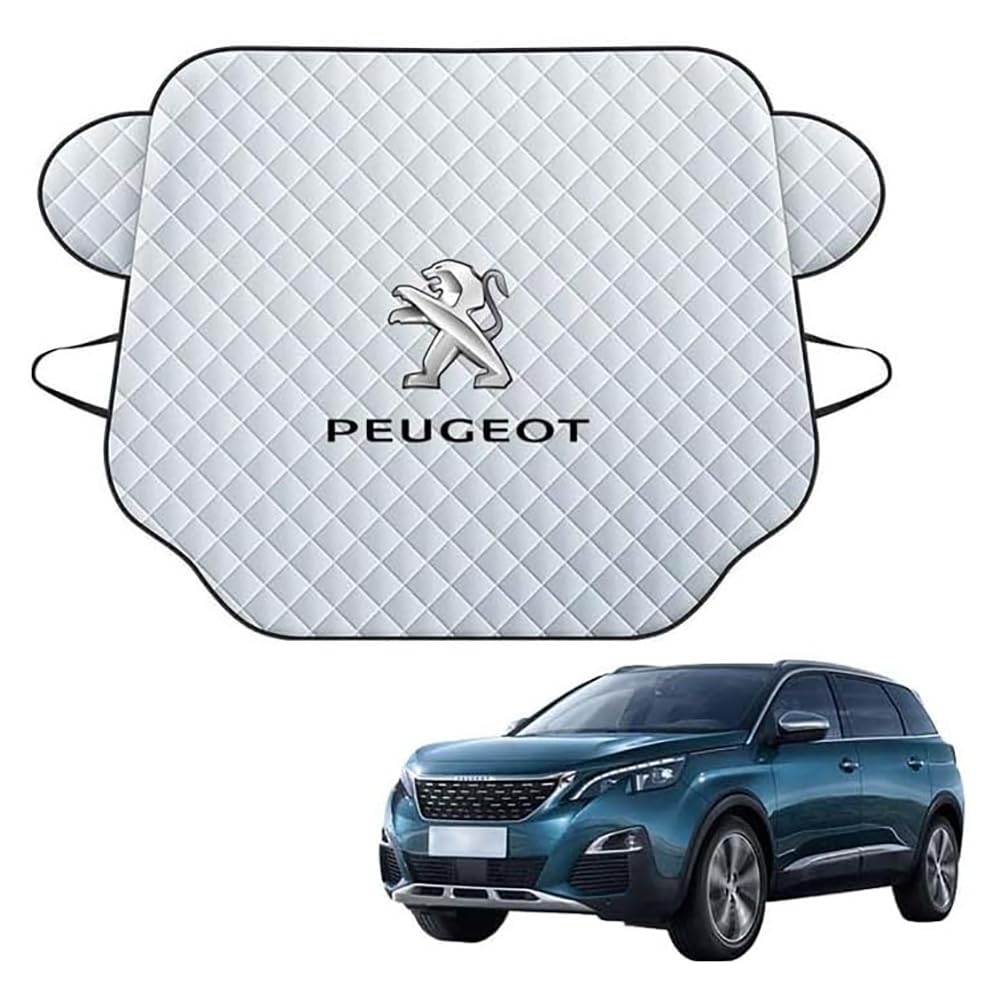 Auto-Windschutzscheibenabdeckung für Peugeot 3008 2009-2022/3008 GT Line 2018/4007 2009-2016.Schutz vor Sonne, Frost, Schnee, Staub, Blättern,L-126 * 158cm von VELOMY