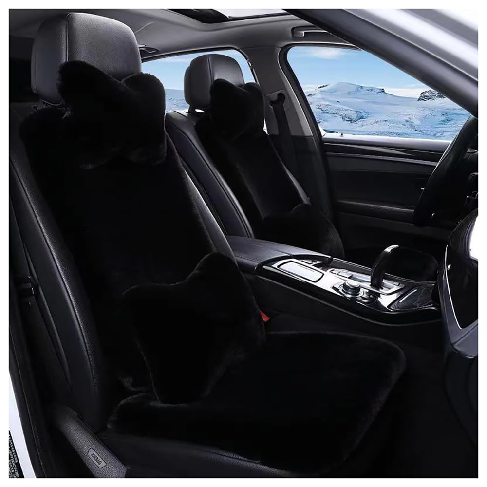 VELOMY 2 Stück Sitzbezüge Auto Vordersitze,für Audi A6 2020-2023. Weiche, warme, seitenlose Vordersitzbezüge mit separater Kopfstütze,D von VELOMY