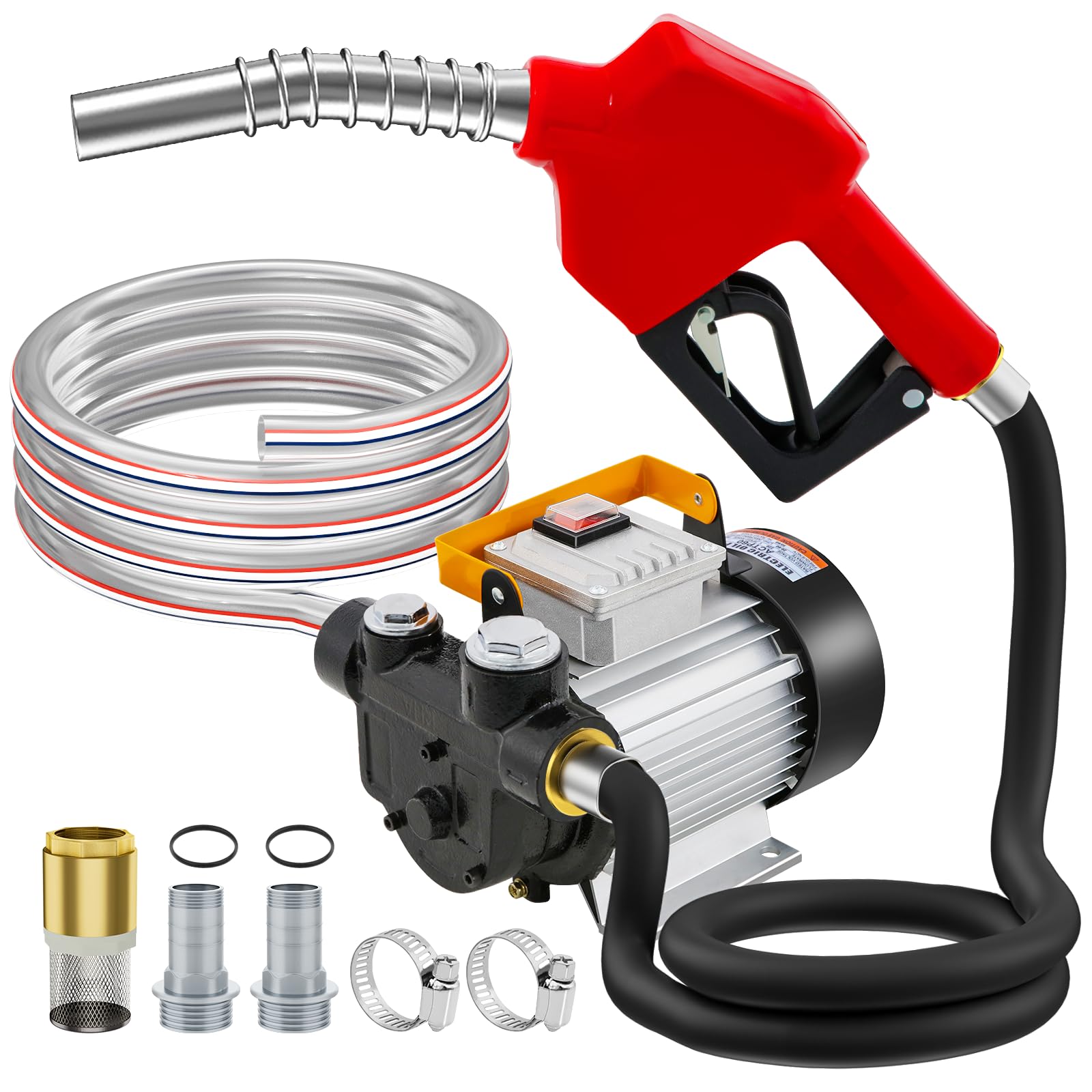Dieselpumpe 550W 20-60l/min Heizölpumpe Ölabsaugpumpe, 220V Dieselpumpe Leistungsstarker 4m Druckschlauch und Zapfpistole Kraftstoffpumpe Ölpumpe Dieselpumpe 550W 20-60l/min Heizölpumpe Ölabsaugpumpe, 220V Dieselpumpe Leistungsstarker 4m Druckschlauch und Zapfpistole Kraftstoffpumpe Ölpumpe von VELPAX