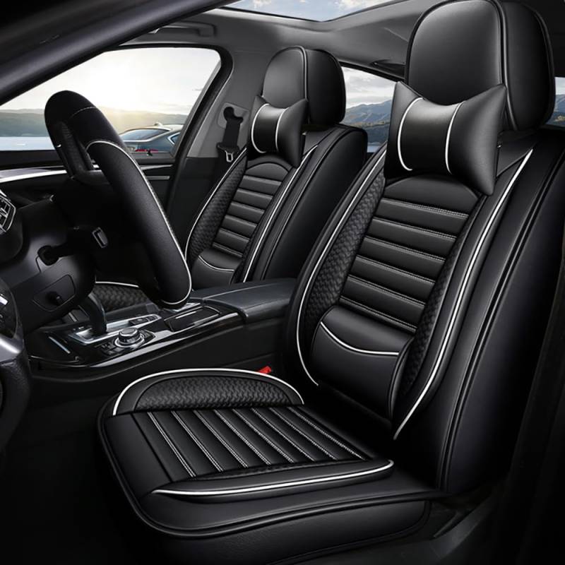 VENBER Komplettset Leder-Autositzbezüge, für Citroen C4 III (Phase I) Hatchback 2020+-Rücksitzschoner, Ganzjahres-Komplettset Auto-Innenausstattung,A von VENBER