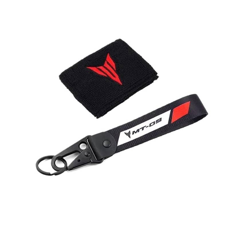 Bremsflüssigkeitsbehälter Schutzabdeckung Für MT09 MT 09 Tracer 9 9GT Motorrad Bremsöl Flüssigkeit Reservoir Tasse Socke Socken Abdeckung Mantel Ärmel Und Schlüsselanhänger von VENHIRL