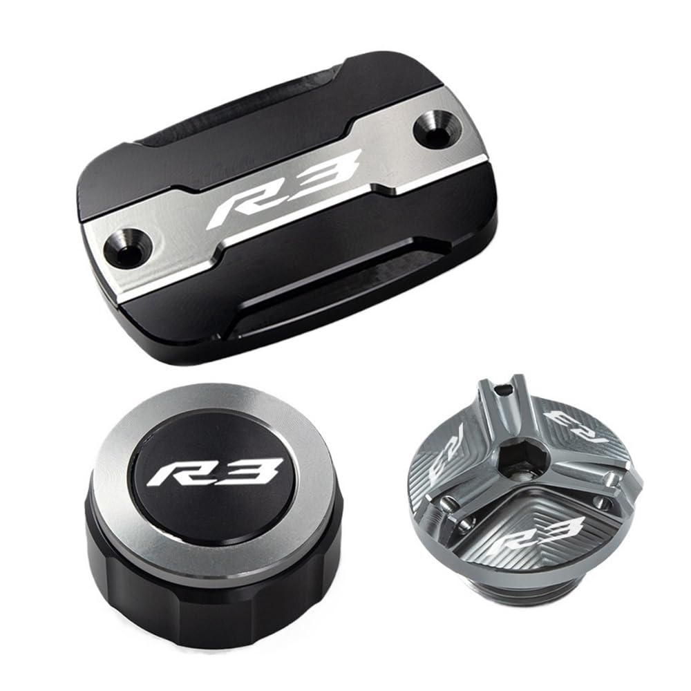 Für YZF R3 YZF-R3 YZFR3 2015-2022 Motorradzubehör Vorder- Und Hinterradbremsölkappenschutz Und Öleinfülldeckel Für YZF R3 YZF-R3 YZFR3 2015-2022 Motorradzubehör Vorder- Und Hinterradbremsölkappenschutz Und Öleinfülldeckel von VENHIRL