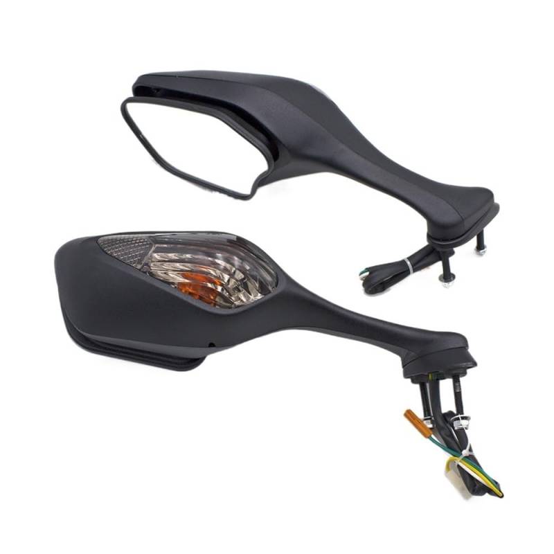 Rückspiegel 1 Paar Motorrad Rückspiegel Blinker Seite Spiegel Schwarz Für CBR1000RR CBR 1000RR VFR1200 VFR1200 2008-2013 von VENHIRL