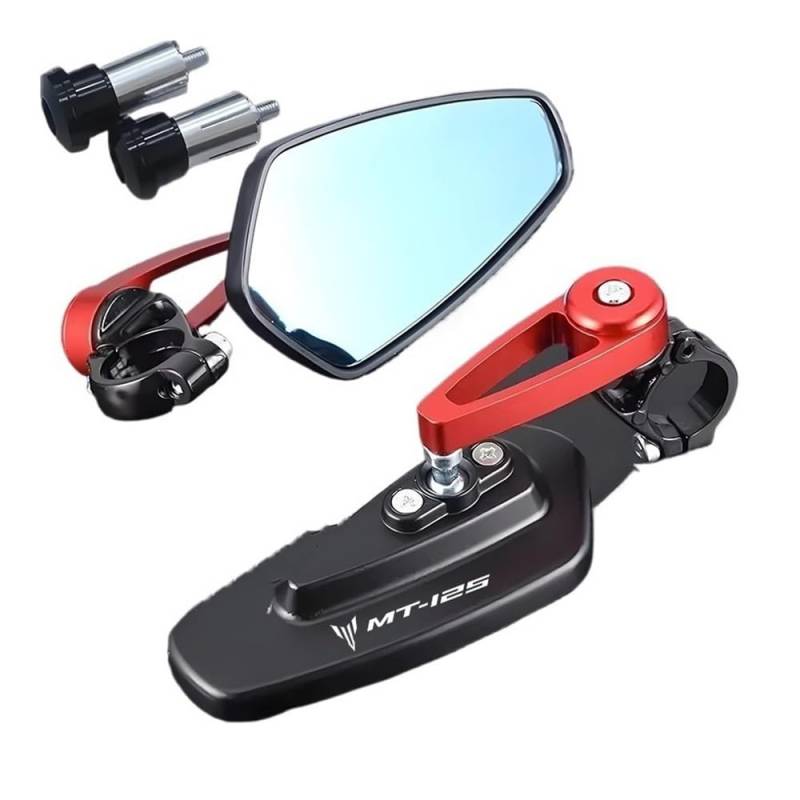 Rückspiegel Für MT125 MT 125 Universal Motorrad Spiegel Rearview 2 Stücke Griff Bar End Montage von VENHIRL