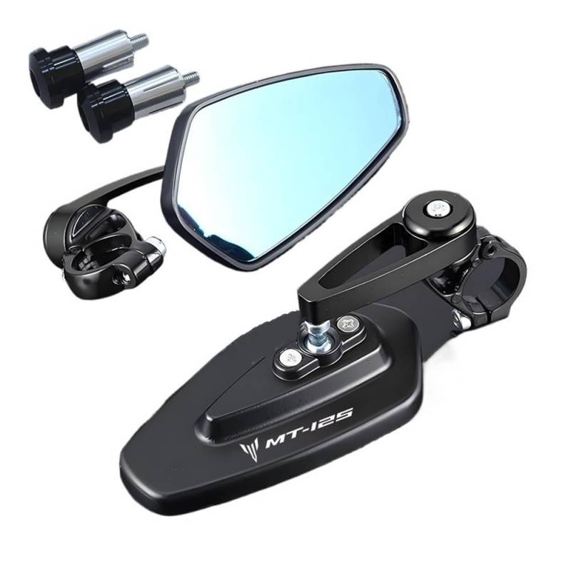 Rückspiegel Für MT125 MT 125 Universal Motorrad Spiegel Rearview 2 Stücke Griff Bar End Montage von VENHIRL