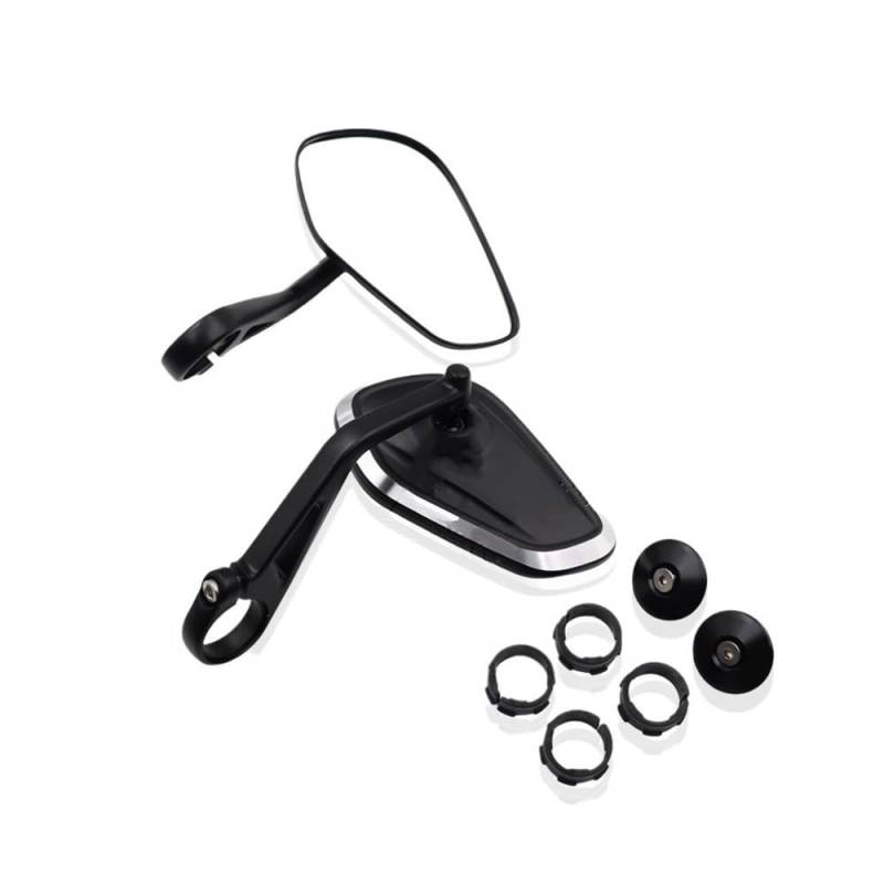 Rückspiegel Motorrad CNC Lenker Griff Bar Rearview Außenspiegel Bar End Spiegel Kit Für Thruxton 765R 765RS S von VENHIRL