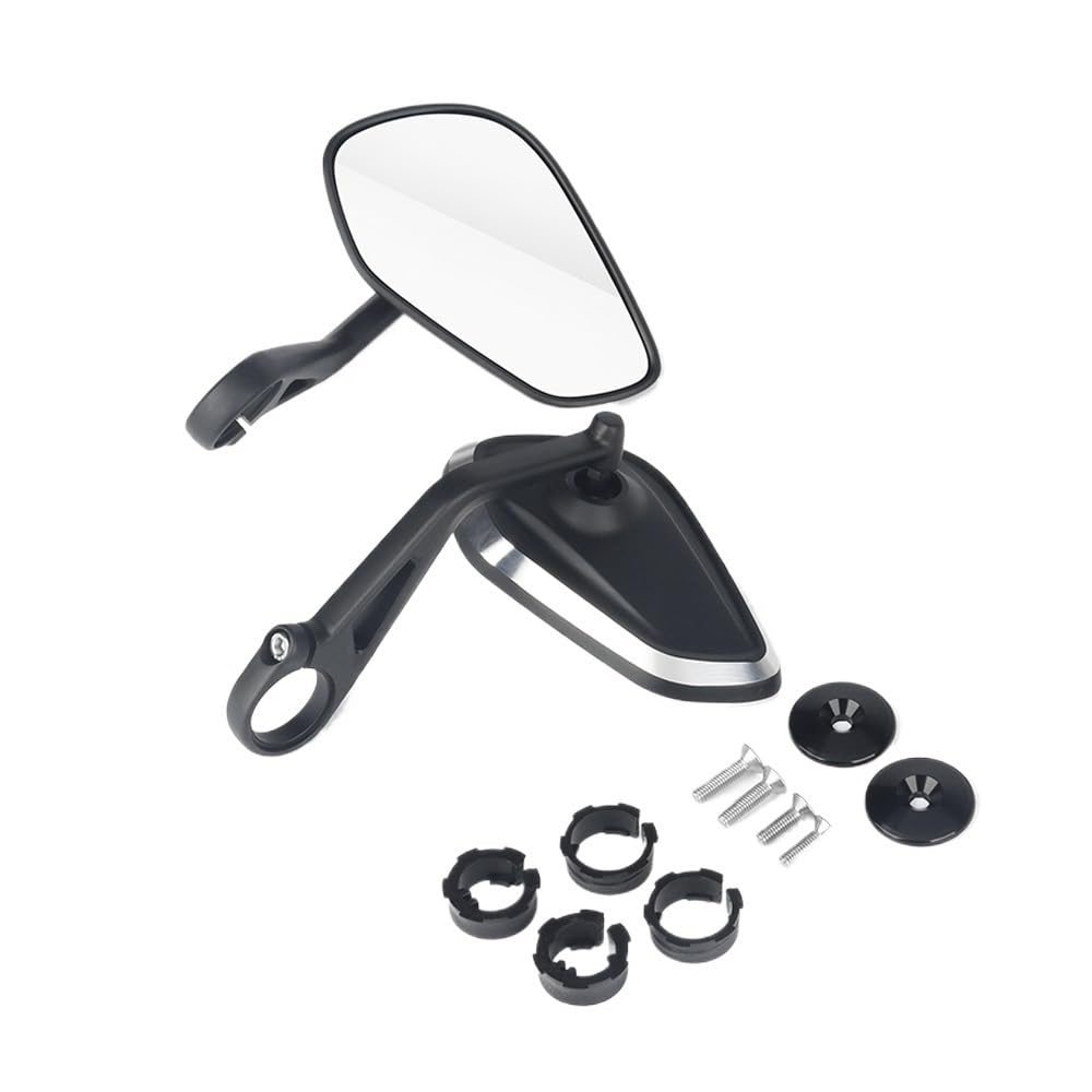 Rückspiegel Motorrad CNC-Lenker Lenker Rückspiegel Außenspiegel Lenkerendenspiegel-Kit Für Street Trident 660 Bobber T120 Daytona 660 675 von VENHIRL