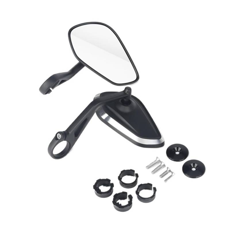 Rückspiegel Motorrad CNC-Lenker Lenker Rückspiegel Außenspiegel Lenkerendenspiegel-Kit Für Street Trident 660 Bobber T120 Daytona 660 675 von VENHIRL