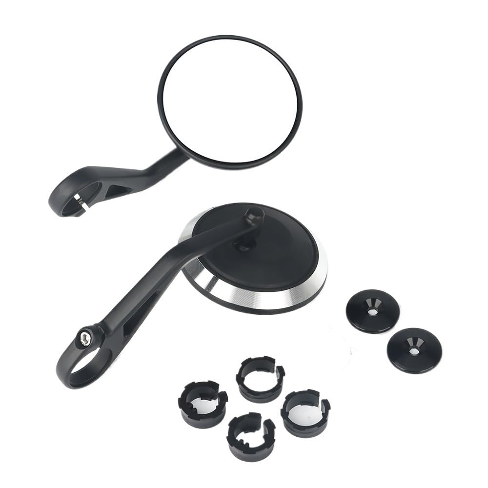 Rückspiegel Motorrad CNC-Lenker Lenker Rückspiegel Außenspiegel Lenkerendenspiegel-Kit Für Street Trident 660 Bobber T120 Daytona 660 675 von VENHIRL