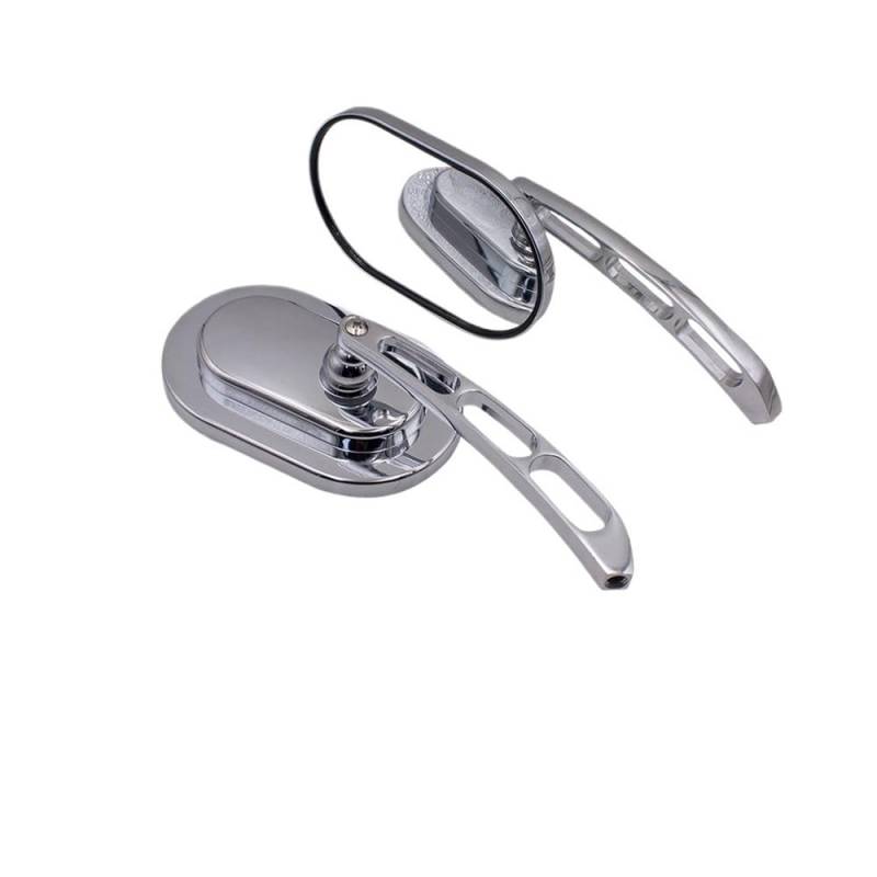 Rückspiegel Motorrad-Rückspiegel, Motorrad-Rückspiegel Mit Schwarzem Chromgehäuse Und Für M10 (10 Mm/0,39 Zoll) Lenker von VENHIRL