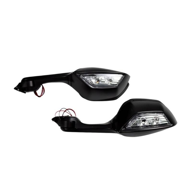 Rückspiegel Motorrad Rückspiegel Rückansicht Seitenspiegel Mit Blinker Licht Für NI&nja ZX-10R ZX10R ZX 10R 2011 2012 2013-2015 von VENHIRL