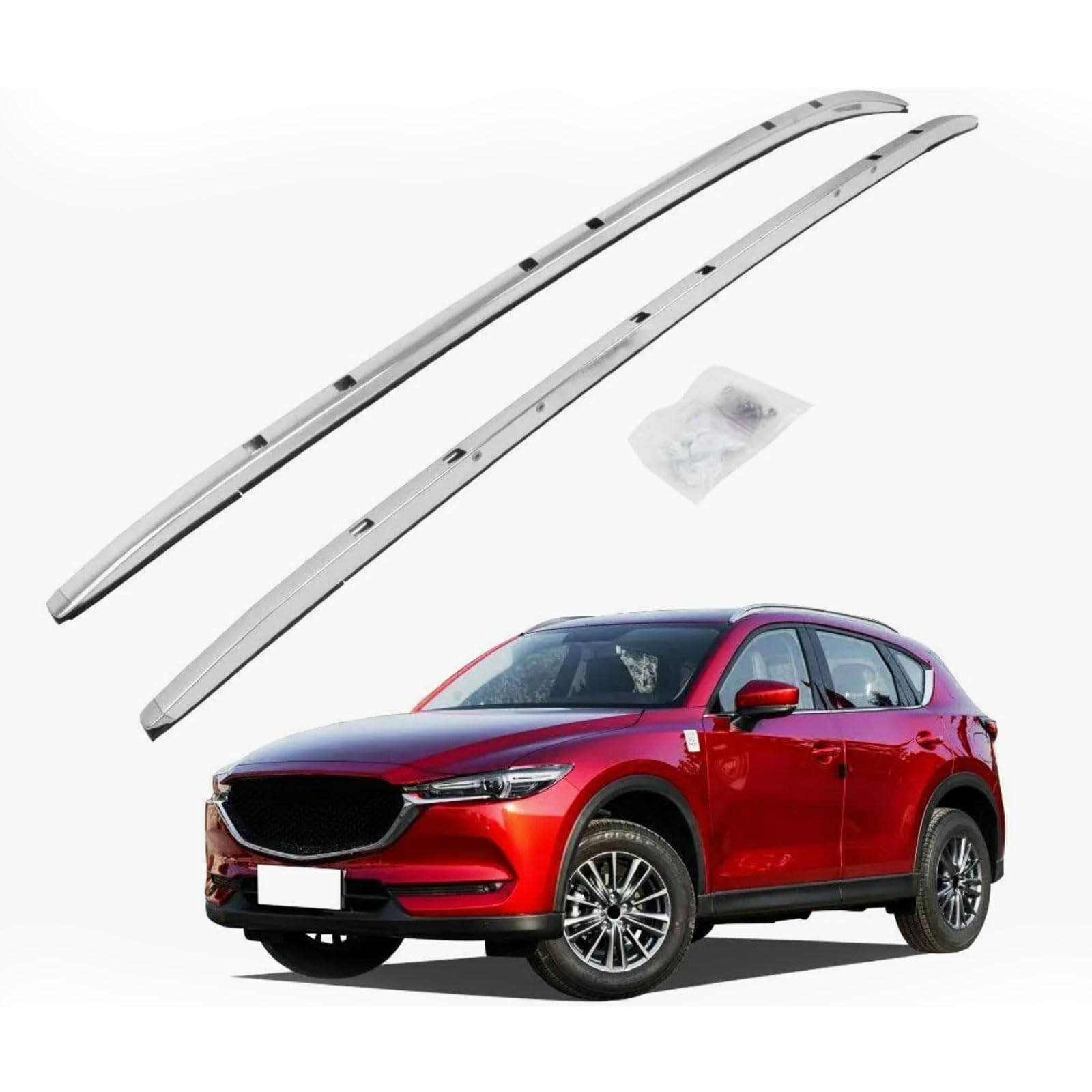 Dachreling passend für Mazda CX-5 2017-2024 Silber Dachträger Seitenschienen Cargo Carrier Dachreling passend für Mazda CX-5 2017-2024 Silber Dachträger Seitenschienen Cargo Carrier von VERBANA