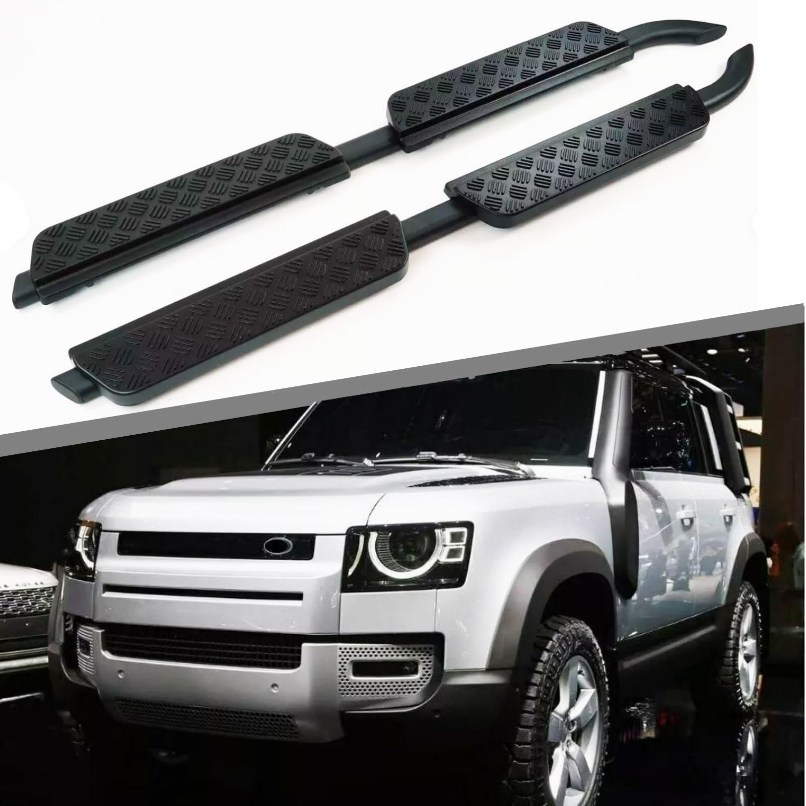 Seitenstufen Fit für Land Rover Defender 110 4D 2020 2021 2022 2023 2024 Trittbretter Nerf Bar Seitenpedal Schwarz Seitenstufen Fit für Land Rover Defender 110 4D 2020 2021 2022 2023 2024 Trittbretter Nerf Bar Seitenpedal Schwarz von VERBANA