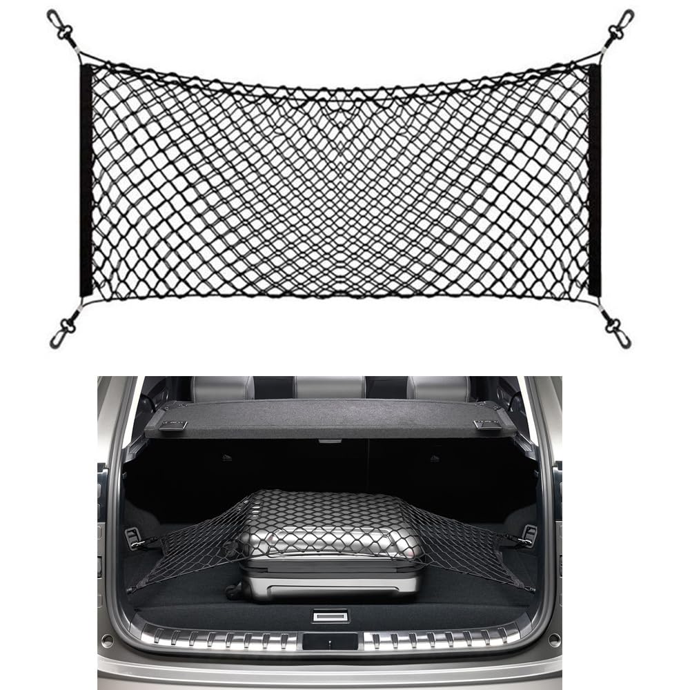 VERK GROUP KFZ Gepäcknetz Auto Kofferraumnetz Trennnetz Abdecknetz Schwarz 120x55cm 4 Haken VERK GROUP KFZ Gepäcknetz Auto Kofferraumnetz Trennnetz Abdecknetz Schwarz 120x55cm 4 Haken von VERK GROUP