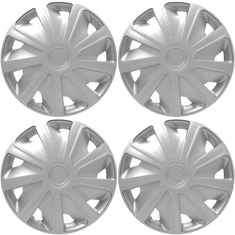 Versaco Van Radzierblenden CRAFT15 - Silber 38.1 cm 9 Speichen - Box mit 4 Radkappen - Inklusive Montage/Anleitung von VERSACO